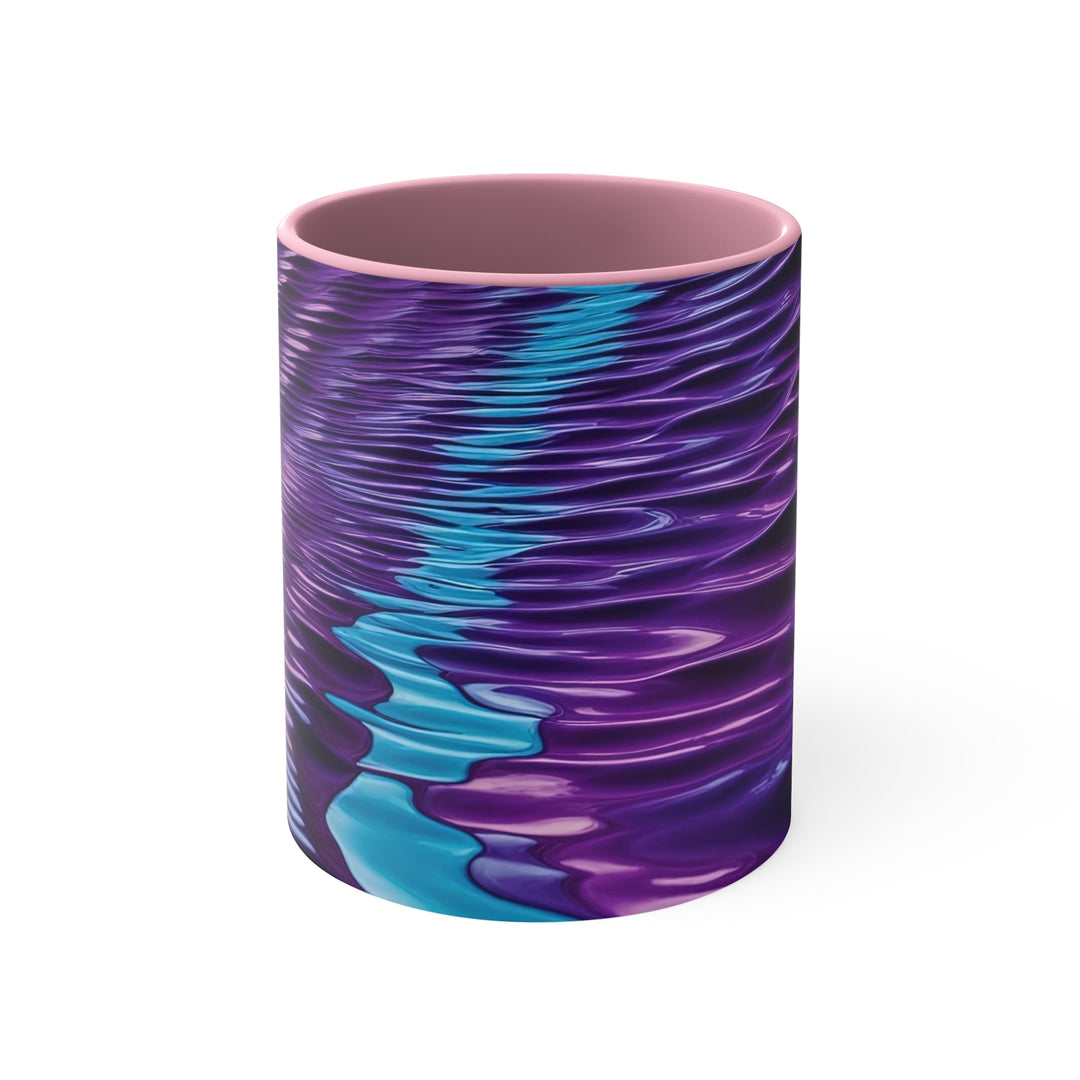 Amethyst Waves Illusion - Accent Coffee Mug - Mug - g(0D·IO) - Pink - 11oz -