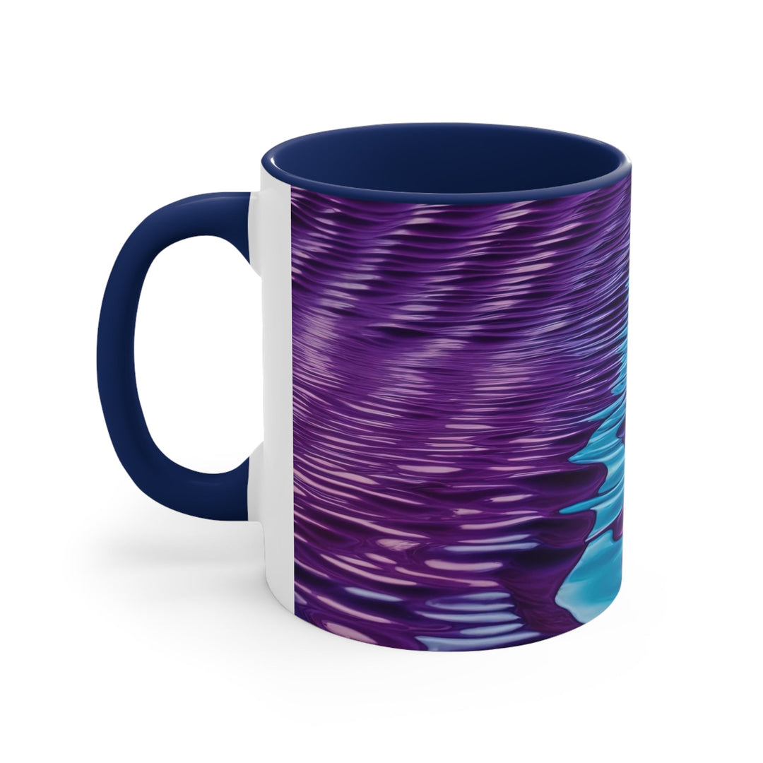 Amethyst Waves Illusion - Accent Coffee Mug - Mug - g(0D·IO) - Pink - 11oz -