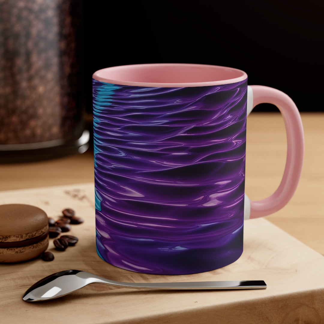 Amethyst Waves Illusion - Accent Coffee Mug - Mug - g(0D·IO) - Pink - 11oz -