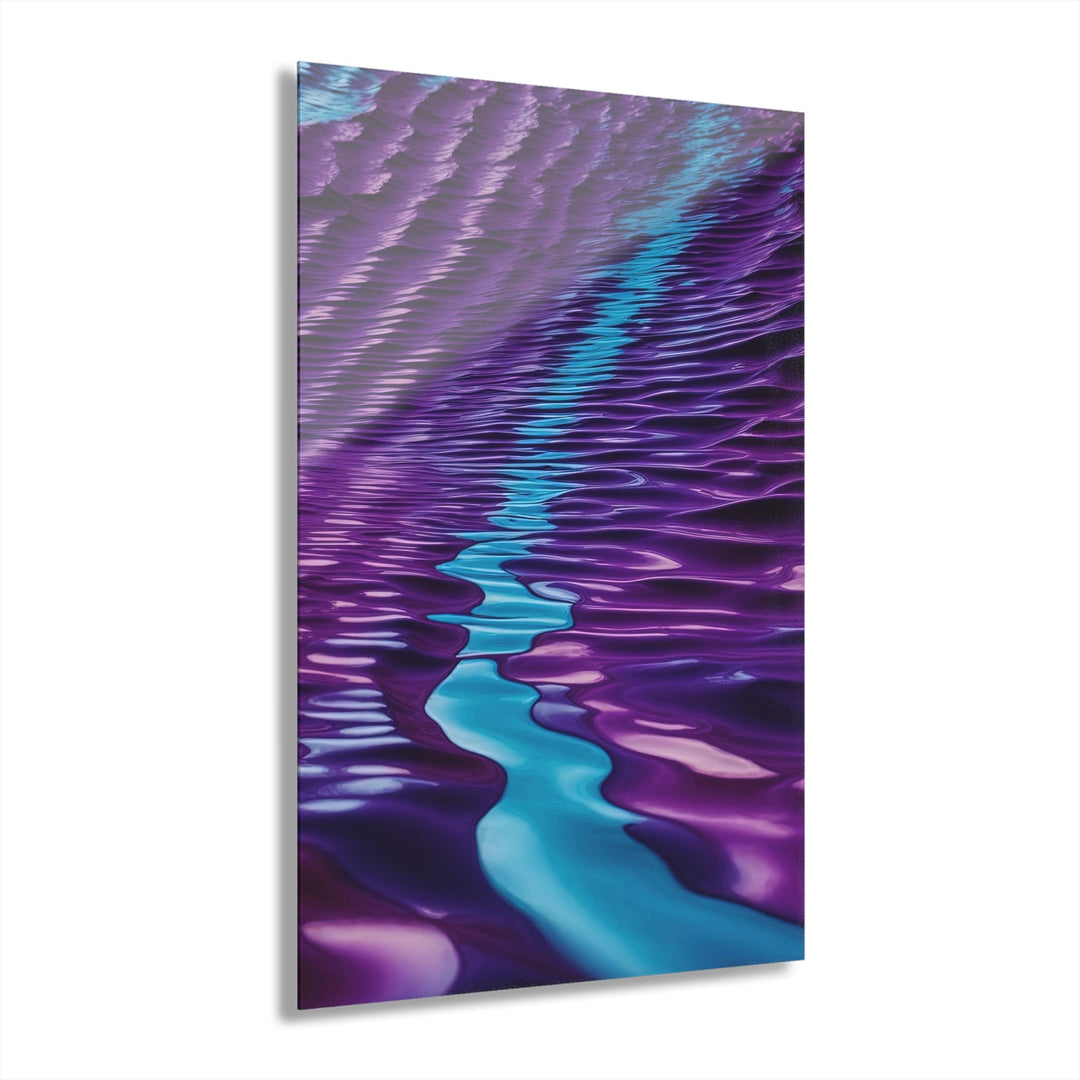 Amethyst Waves Illusion - Acrylic Prints (French Cleat Hanging) - Home Decor - g(0D·IO) - 24" x 36" (Vertical) - 0.25'' -