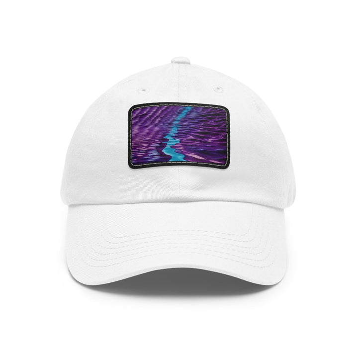 Amethyst Waves Illusion - Dad Hat - Hats - g(0D·IO) - White / Black patch - Rectangle - One size