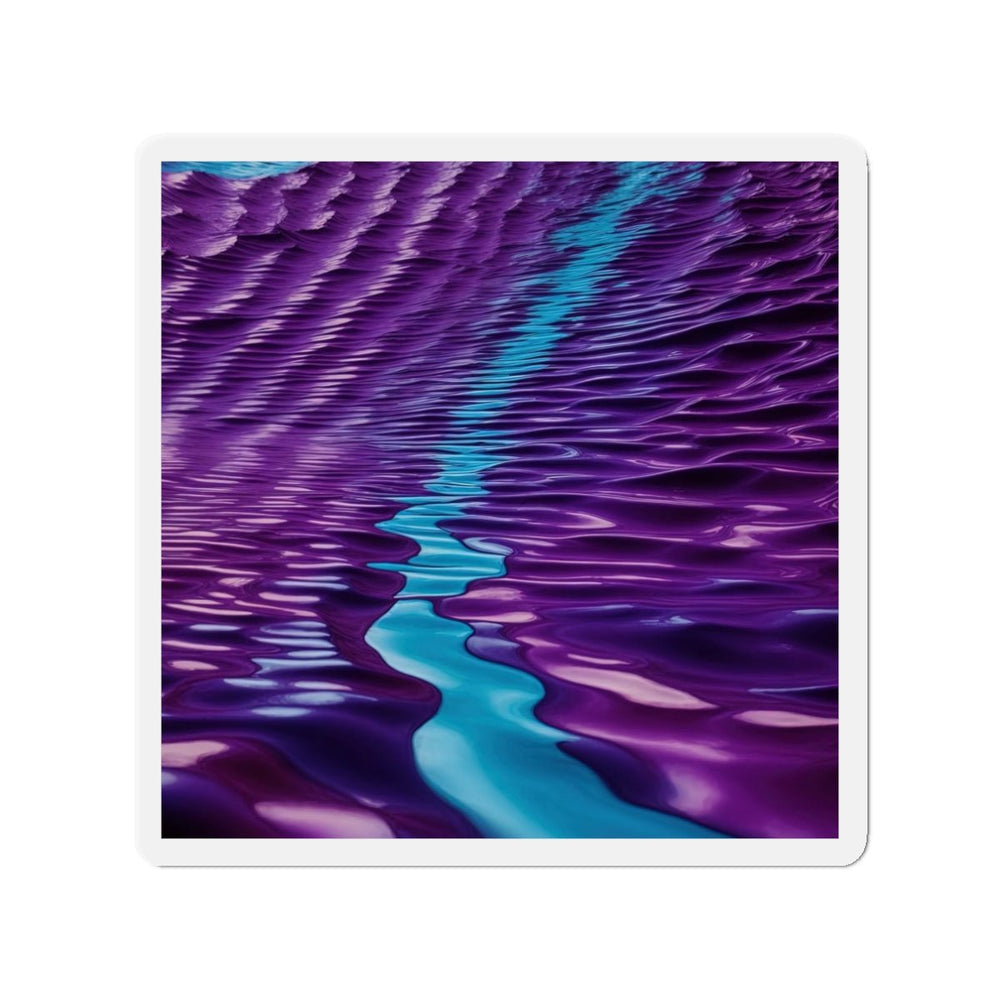 Amethyst Waves Illusion - Die-cut Magnet - Home Decor - g(0D·IO) - 3" x 3" - Die-Cut - 1 pc
