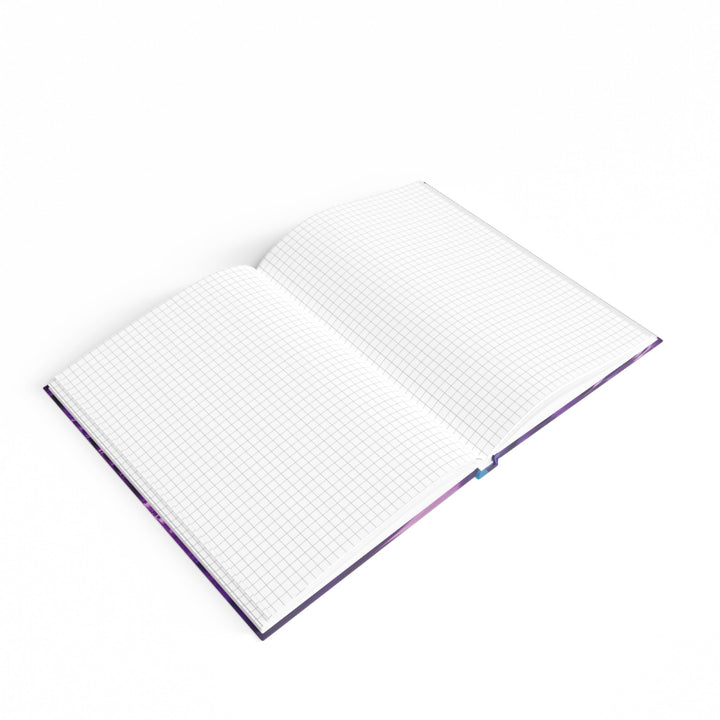 Amethyst Waves Illusion - Hard Backed Journal - Paper products - g(0D·IO) - Graph - A5 - White