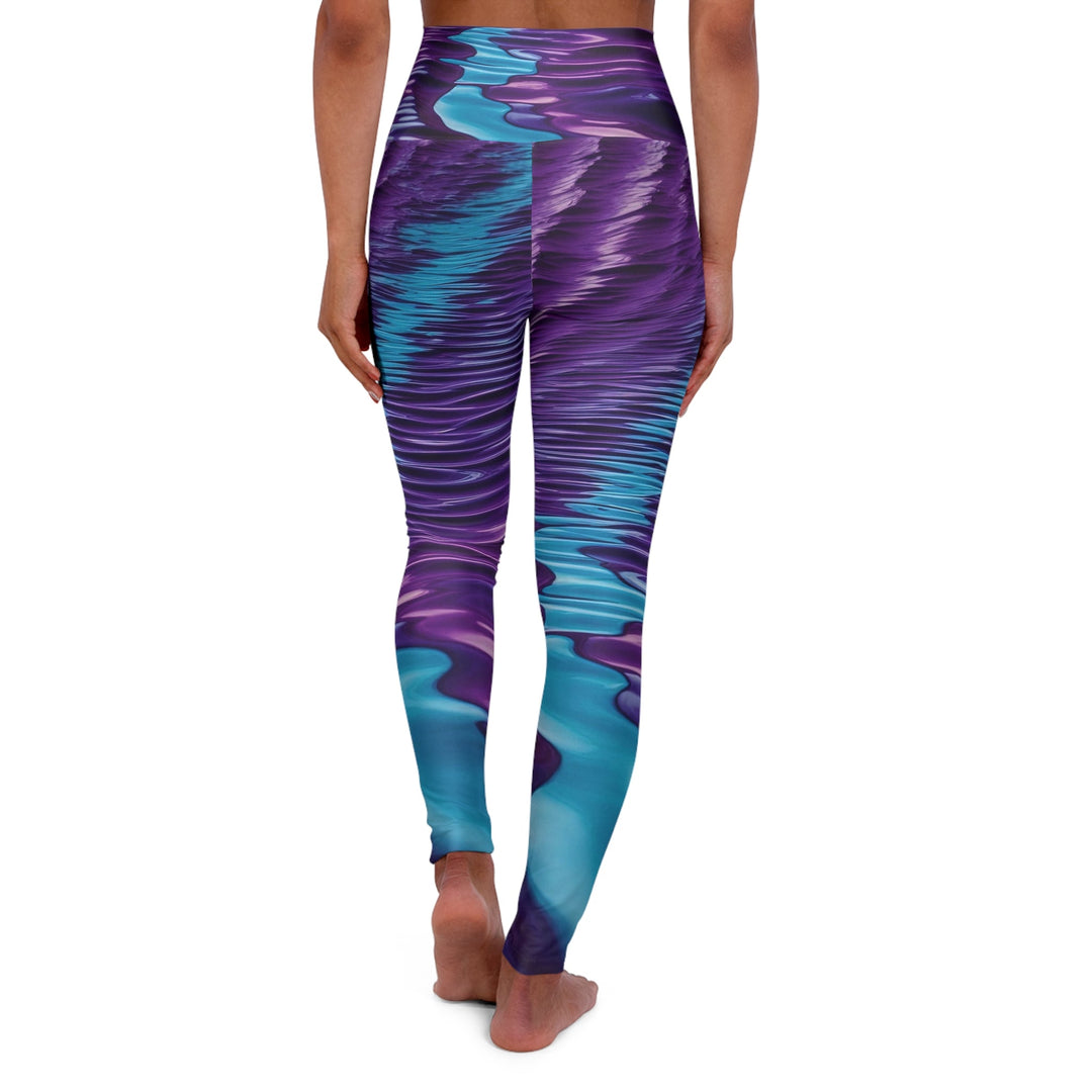 Amethyst Waves Illusion - High Waisted AOP Yoga Leggings - All Over Prints - g(0D·IO) - XS - -