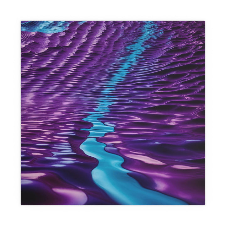 Amethyst Waves Illusion - Indoor and Outdoor Silk Poster - Poster - g(0D·IO) - 30″ x 30″ (Square) - Semi Glossy -