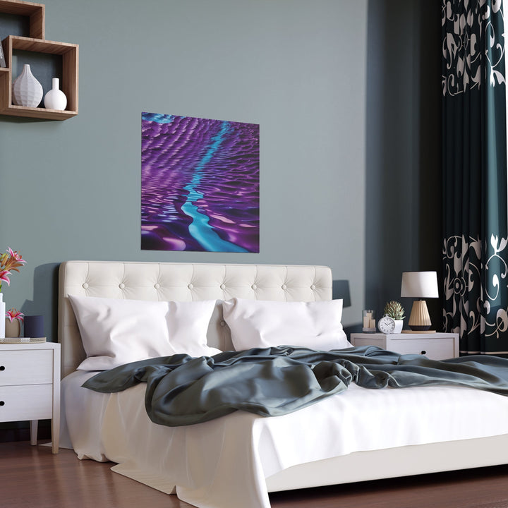 Amethyst Waves Illusion - Indoor and Outdoor Silk Poster - Poster - g(0D·IO) - 30″ x 30″ (Square) - Semi Glossy -