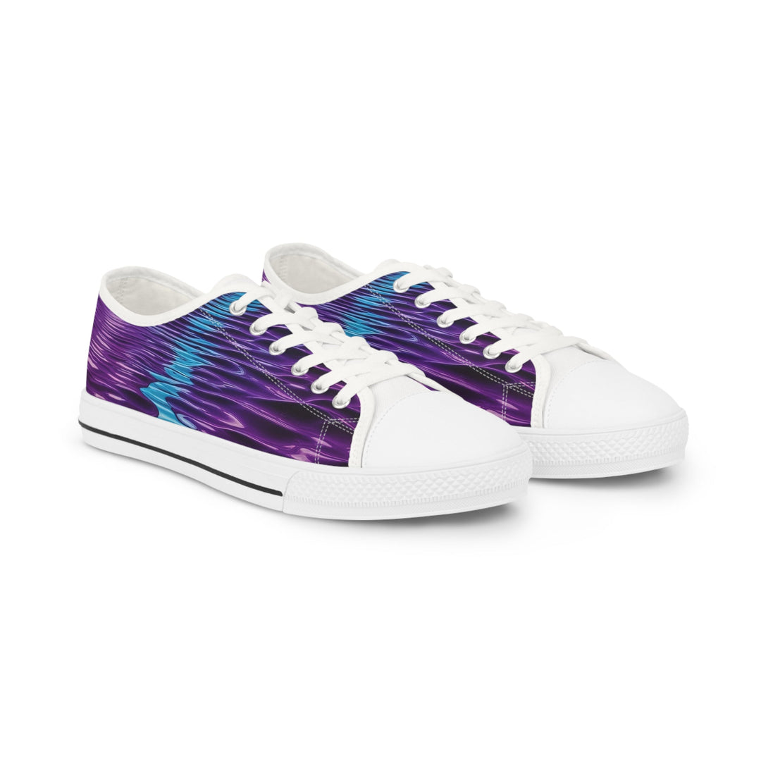 Amethyst Waves Illusion - Men's Lowtop Sneakers - Shoes - g(0D·IO) - US 5 - White sole -