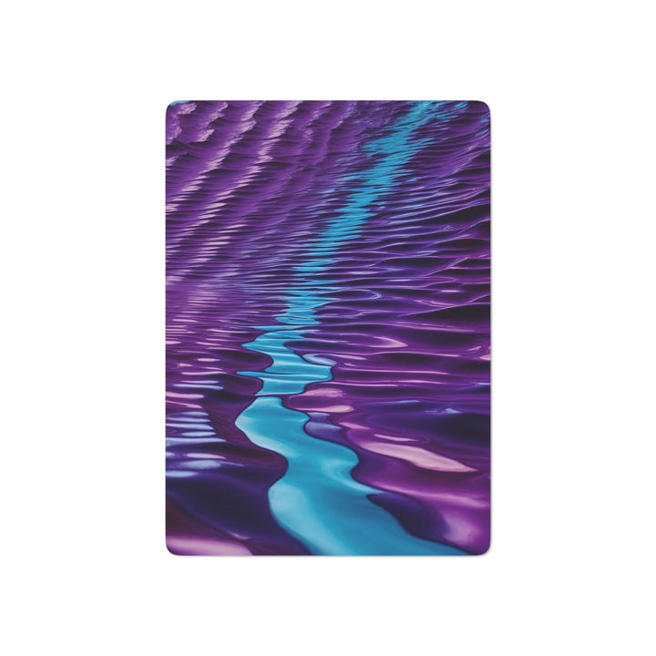 Amethyst Waves Illusion - Poker Cards - Paper products - g(0D·IO) - 2.47" x 3.47" - White - Semi Glossy