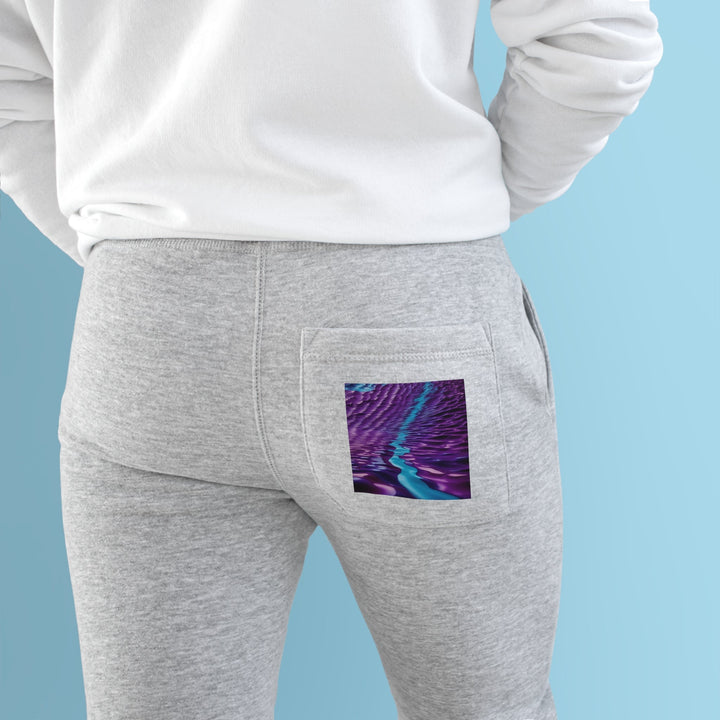 Amethyst Waves Illusion - Premium Fleece Joggers - Trousers - g(0D·IO) - Charcoal Heather - M -