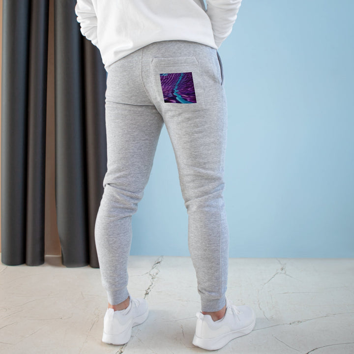 Amethyst Waves Illusion - Premium Fleece Joggers - Trousers - g(0D·IO) - Heather Grey - M -