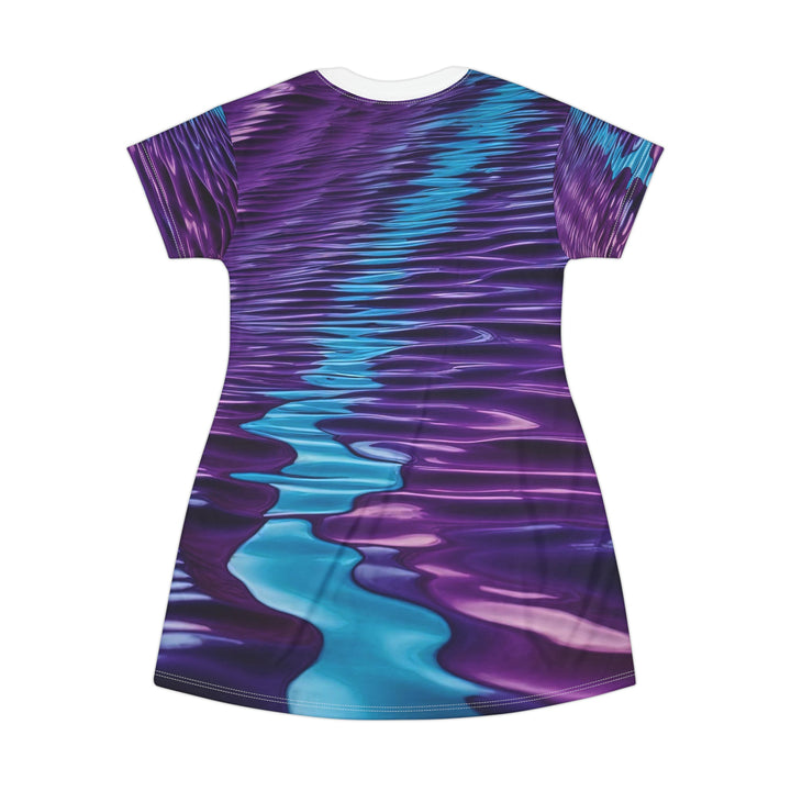 Amethyst Waves Illusion - T-Shirt Dress - All Over Prints - g(0D·IO) - XS - -