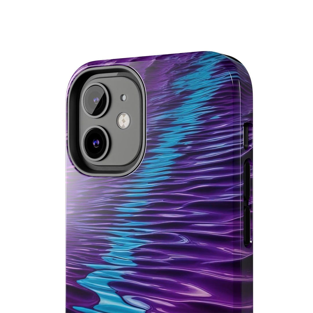 Amethyst Waves Illusion - Tough Phone Case - Phone Case - g(0D·IO) - iPhone 13 Mini - -