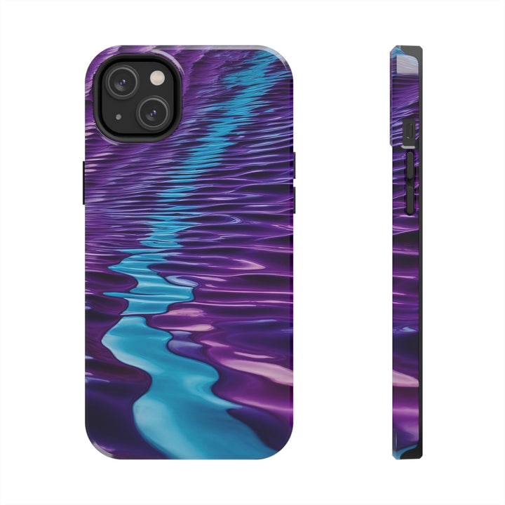 Amethyst Waves Illusion - Tough Phone Case - Phone Case - g(0D·IO) - iPhone 14 Plus - -