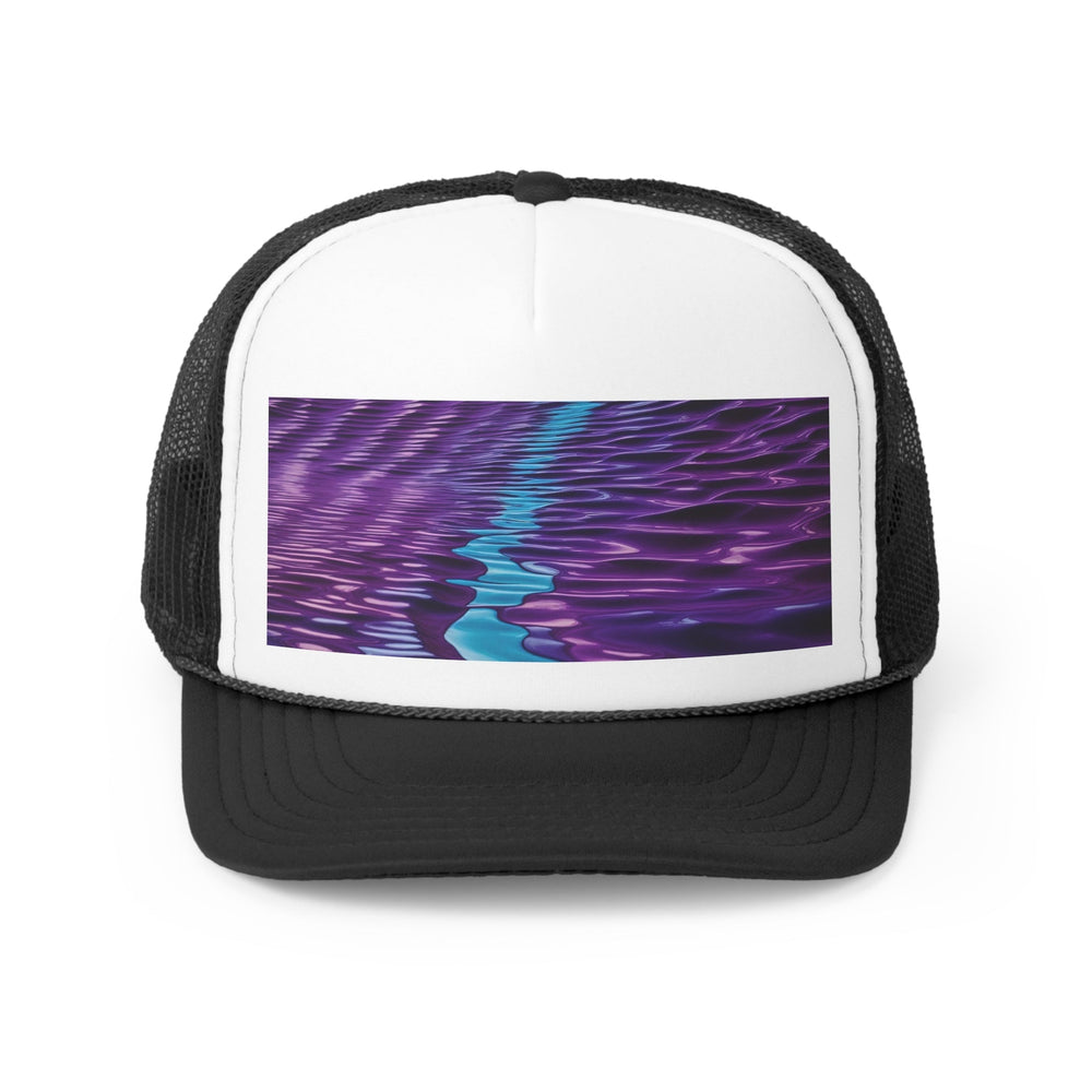 Amethyst Waves Illusion - Trucker Hat - Hats - g(0D·IO) - Black - One size -