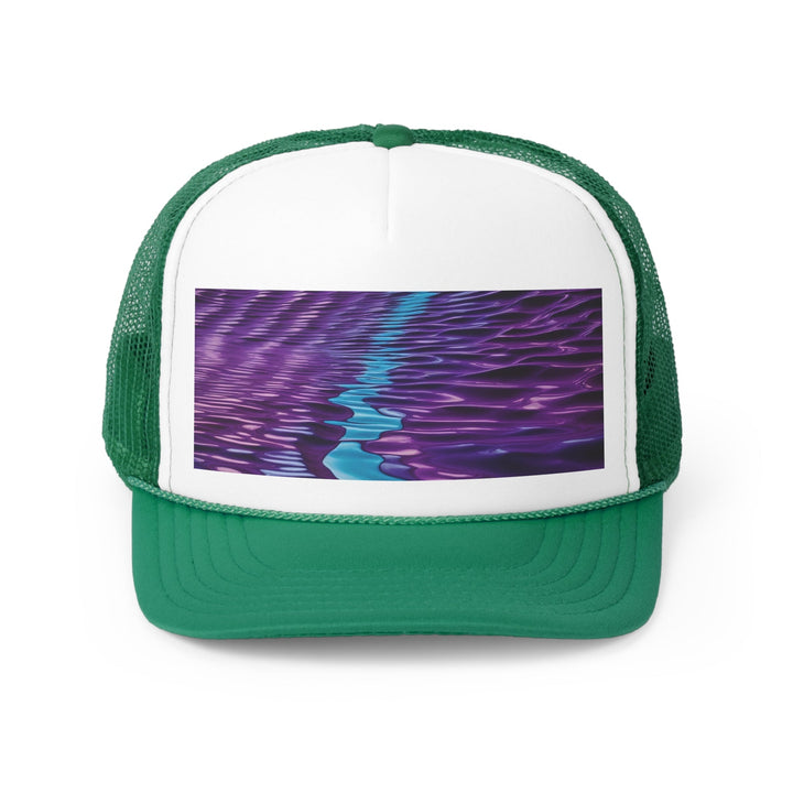 Amethyst Waves Illusion - Trucker Hat - Hats - g(0D·IO) - Green - One size -