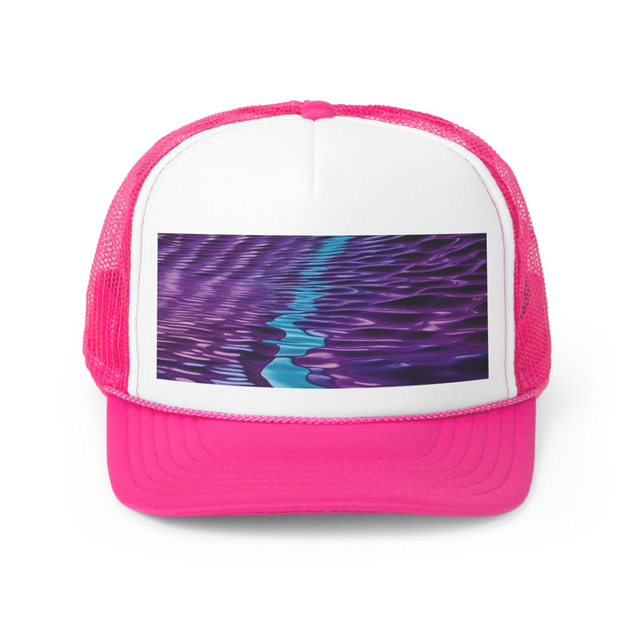 Amethyst Waves Illusion - Trucker Hat - Hats - g(0D·IO) - Pink - One size -