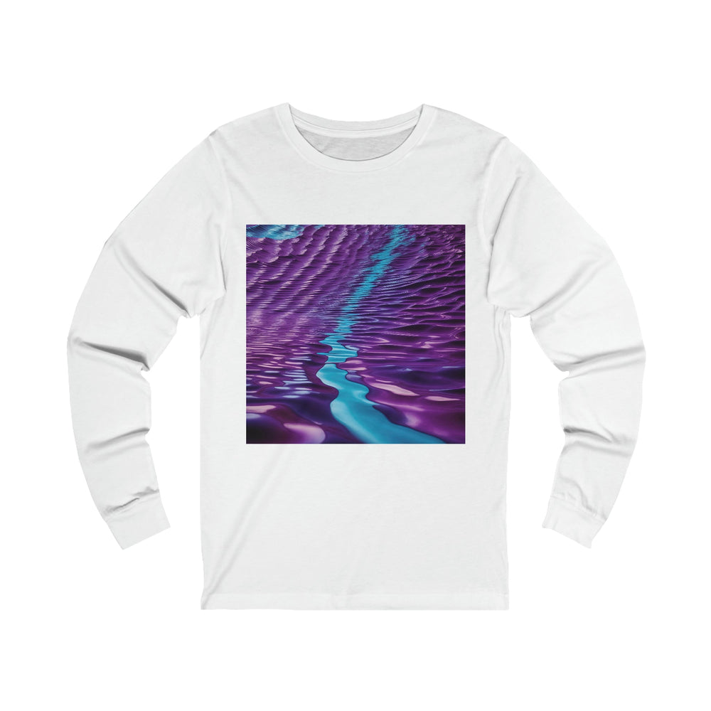 Amethyst Waves Illusion - Unisex Jersey Long Sleeve Tee - Long-sleeve - g(0D·IO) - S - White -