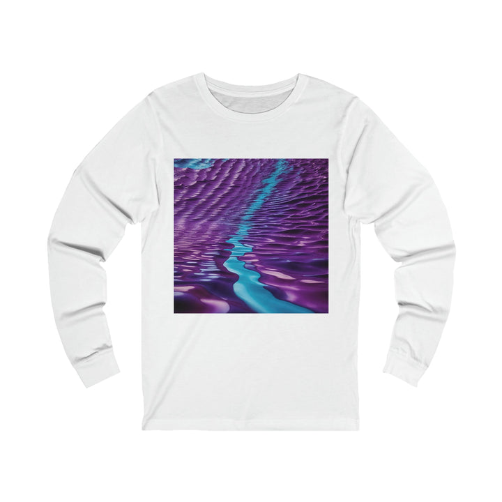 Amethyst Waves Illusion - Unisex Jersey Long Sleeve Tee - Long-sleeve - g(0D·IO) - S - White -