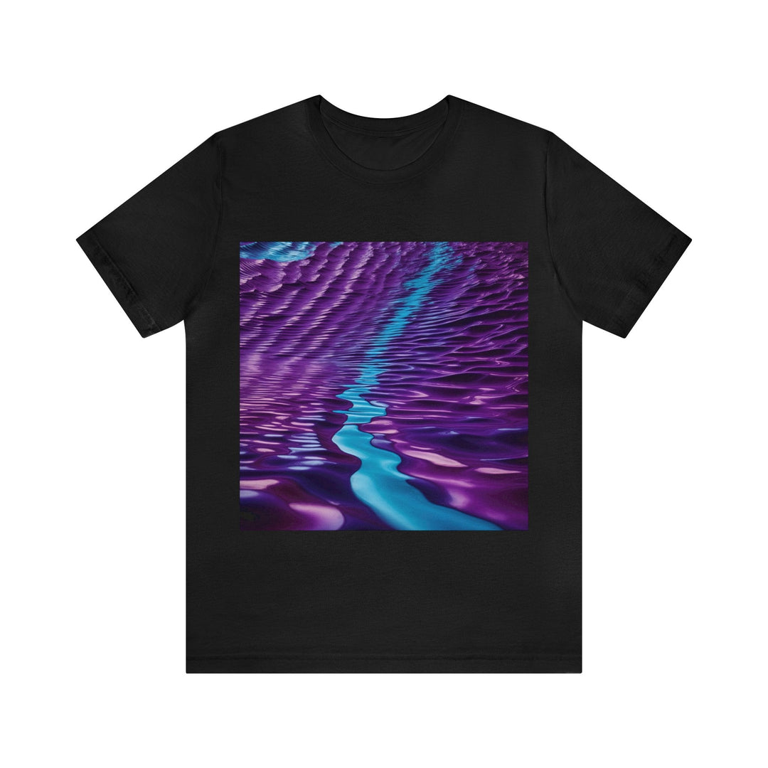 Amethyst Waves Illusion - Unisex Jersey Short Sleeve Tee - T-Shirt - g(0D·IO) - Black - S -