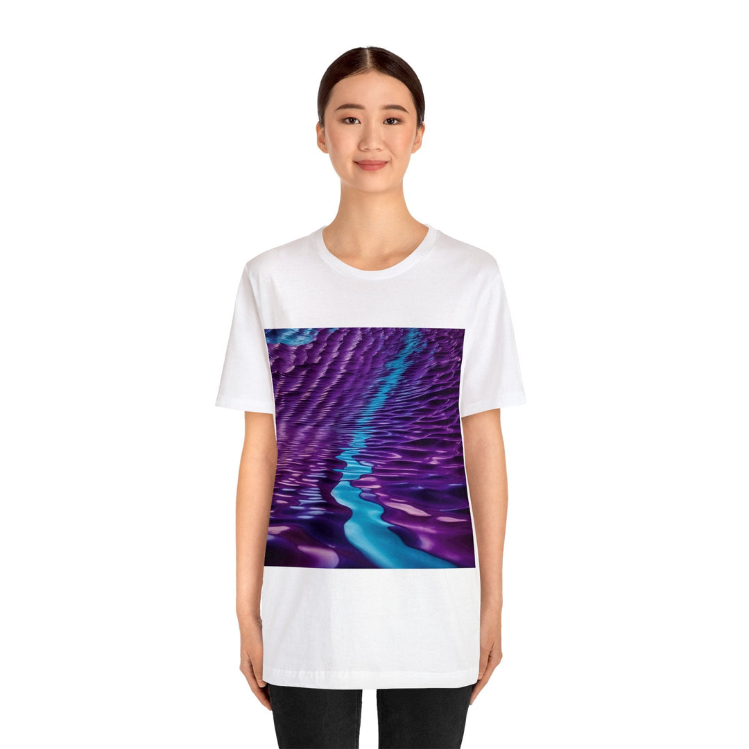 Amethyst Waves Illusion - Unisex Jersey Short Sleeve Tee - T-Shirt - g(0D·IO) - Black - S -