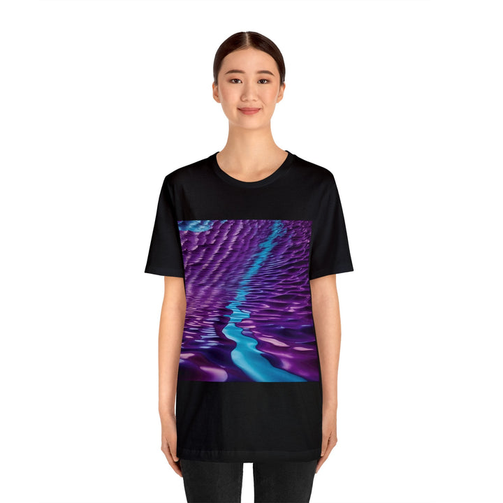 Amethyst Waves Illusion - Unisex Jersey Short Sleeve Tee - T-Shirt - g(0D·IO) - Black - S -