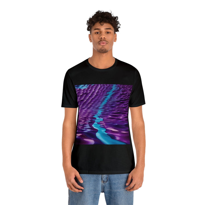 Amethyst Waves Illusion - Unisex Jersey Short Sleeve Tee - T-Shirt - g(0D·IO) - Black - S -