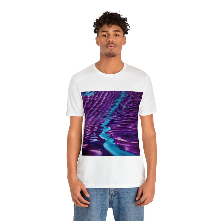 Amethyst Waves Illusion - Unisex Jersey Short Sleeve Tee - T-Shirt - g(0D·IO) - Black - S -