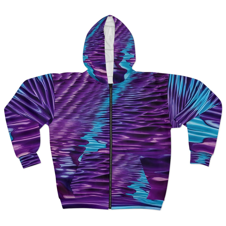 Amethyst Waves Illusion - Unisex Zip Hoodie - All Over Prints - g(0D·IO) - XS - -