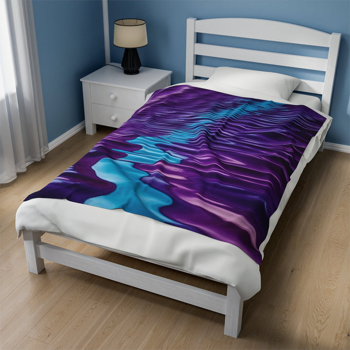 Amethyst Waves Illusion - Velveteen Plush Blanket - All Over Prints - g(0D·IO) - 30" × 40" - -