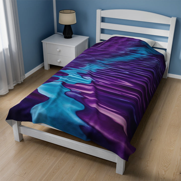 Amethyst Waves Illusion - Velveteen Plush Blanket - All Over Prints - g(0D·IO) - 30" × 40" - -