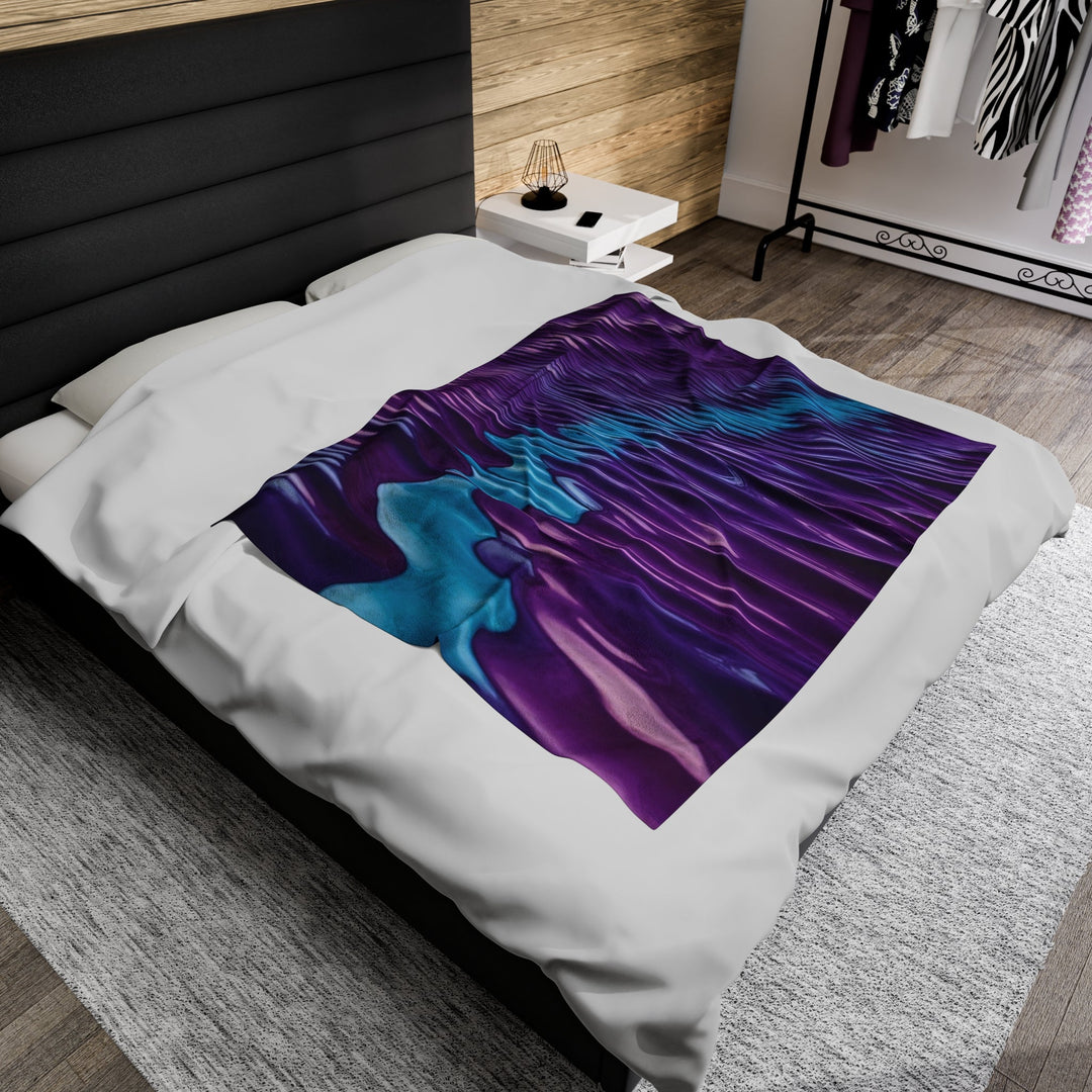 Amethyst Waves Illusion - Velveteen Plush Blanket - All Over Prints - g(0D·IO) - 30" × 40" - -