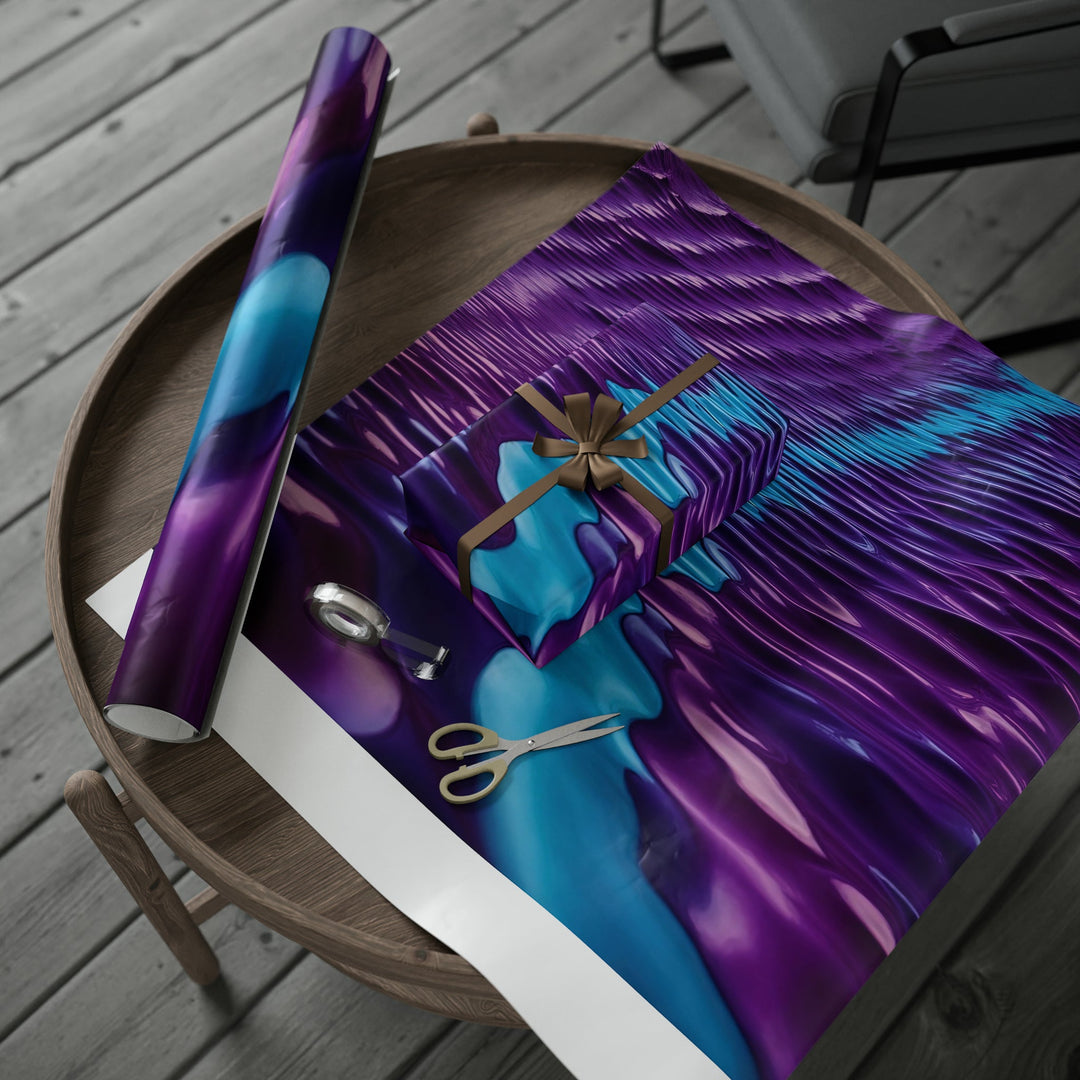 Amethyst Waves Illusion - Wrapping Paper - Home Decor - g(0D·IO) - 30'' x 72'' - Matte -