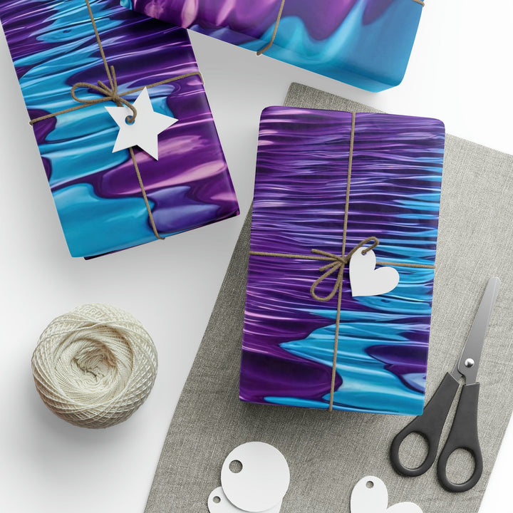Amethyst Waves Illusion - Wrapping Paper - Home Decor - g(0D·IO) - 30'' x 72'' - Matte -