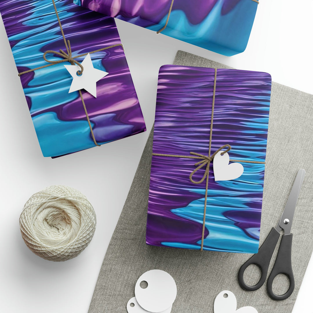 Amethyst Waves Illusion - Wrapping Paper - Home Decor - g(0D·IO) - 30'' x 72'' - Matte -