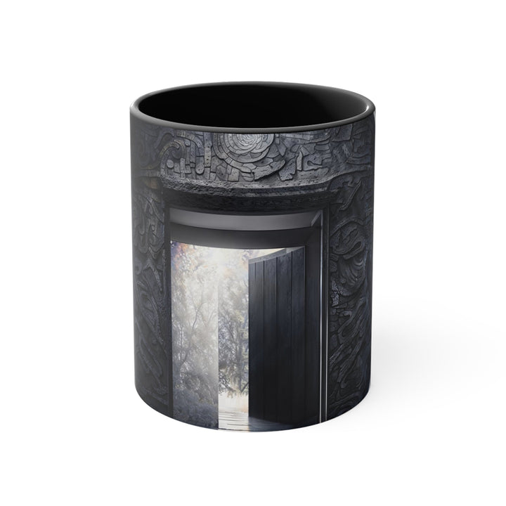 Ancient Gateway Contrast - Accent Coffee Mug - Mug - g(0D·IO) - Black - 11oz -