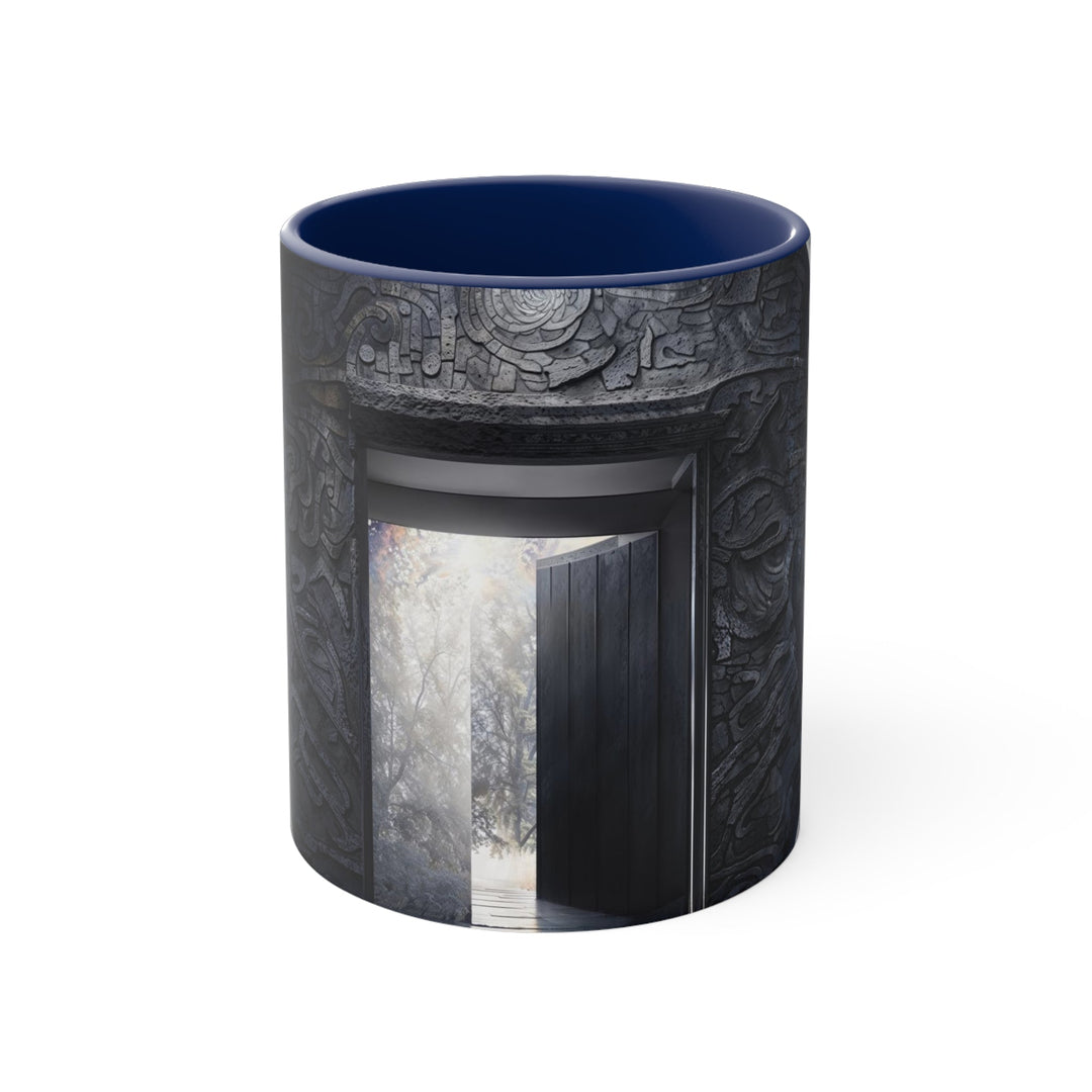 Ancient Gateway Contrast - Accent Coffee Mug - Mug - g(0D·IO) - Navy - 11oz -