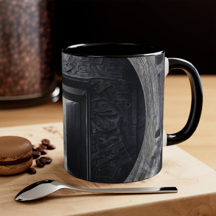 Ancient Gateway Contrast - Accent Coffee Mug - Mug - g(0D·IO) - Pink - 11oz -