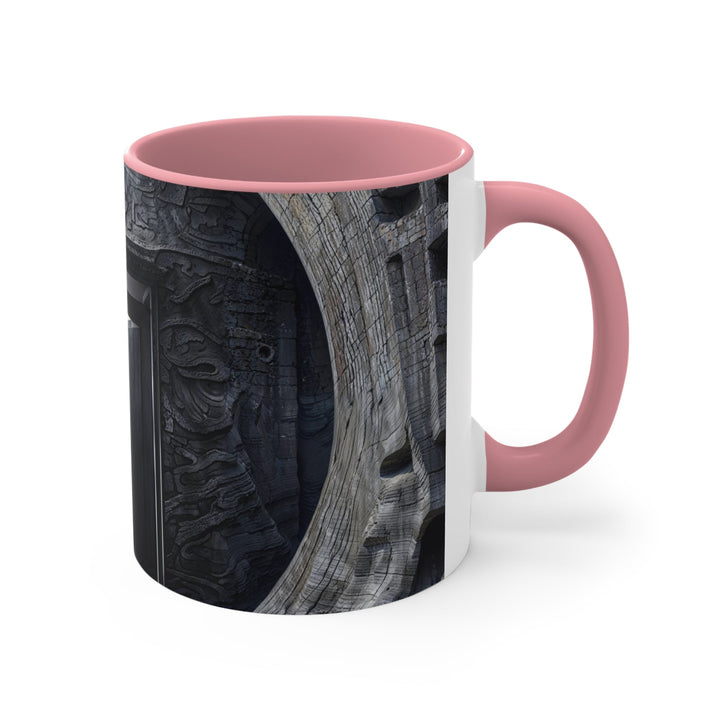 Ancient Gateway Contrast - Accent Coffee Mug - Mug - g(0D·IO) - Pink - 11oz -