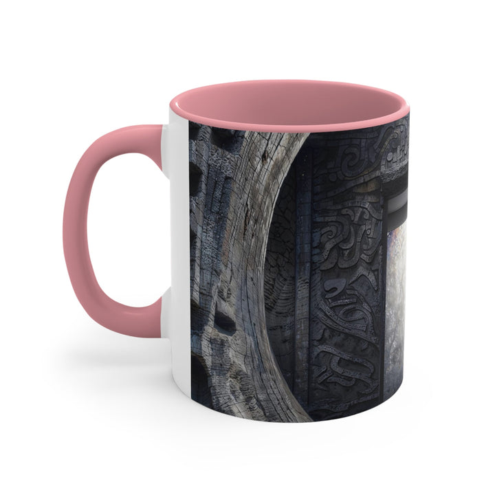 Ancient Gateway Contrast - Accent Coffee Mug - Mug - g(0D·IO) - Pink - 11oz -