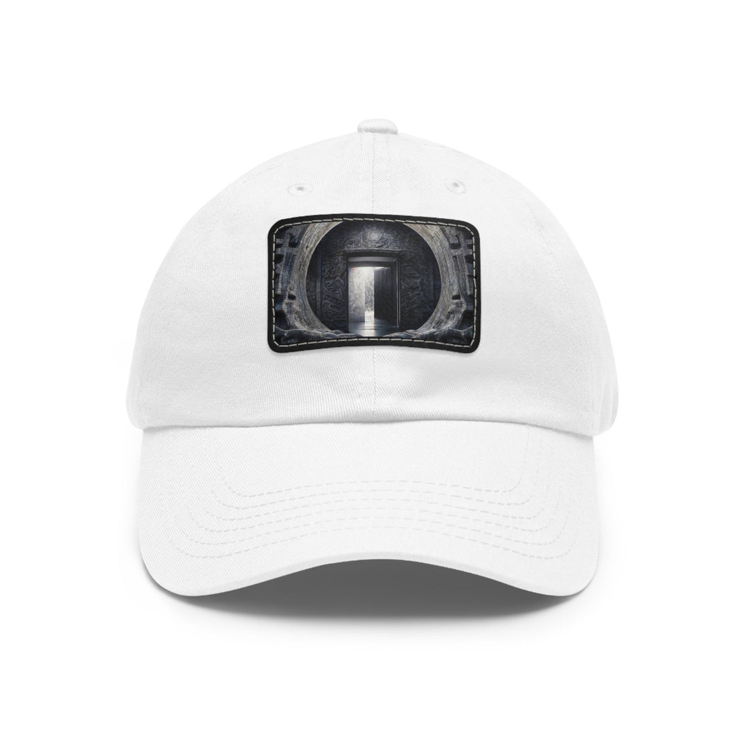 Ancient Gateway Contrast - Dad Hat - Hats - g(0D·IO) - White / Black patch - Rectangle - One size