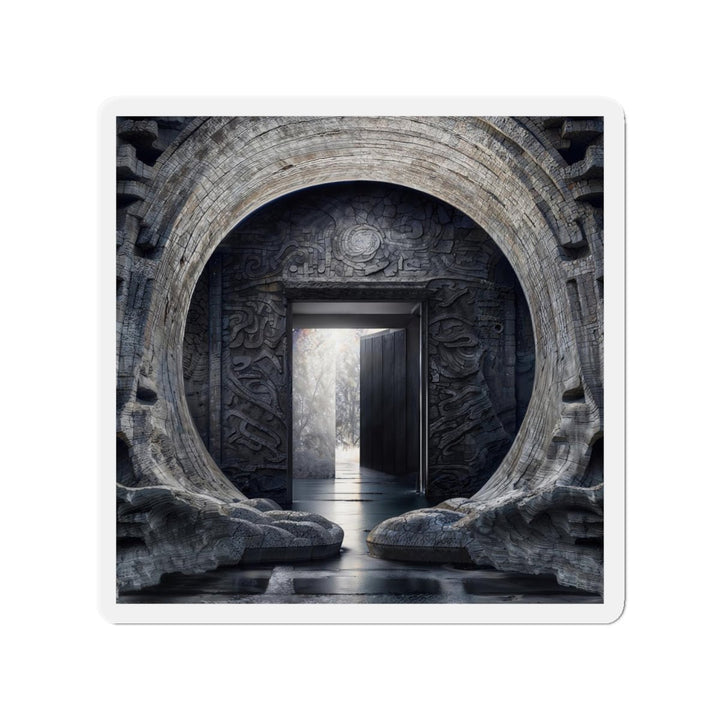 Ancient Gateway Contrast - Die-cut Magnet - Home Decor - g(0D·IO) - 5" x 5" - Die-Cut - 1 pc