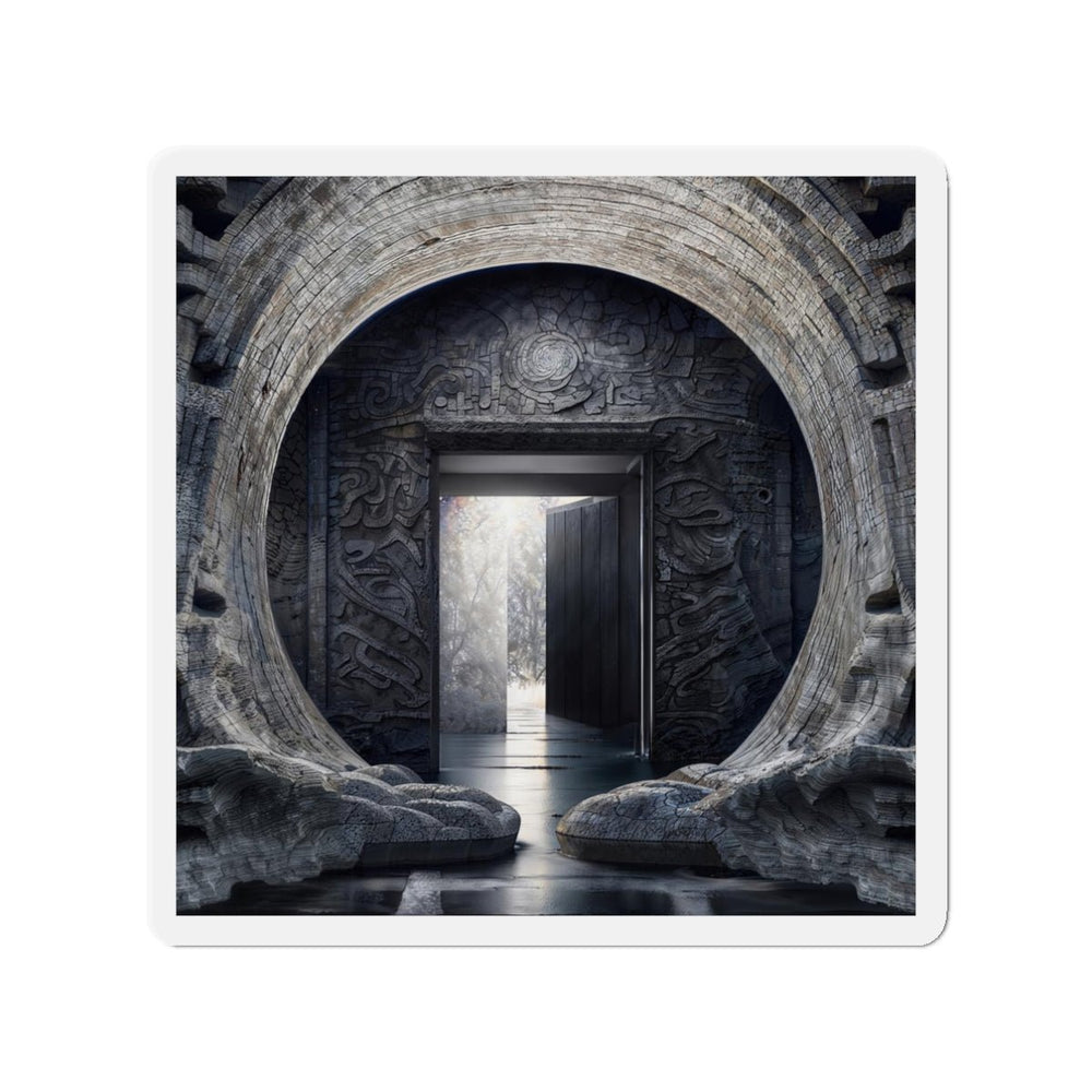 Ancient Gateway Contrast - Die-cut Magnet - Home Decor - g(0D·IO) - 3" x 3" - Die-Cut - 1 pc