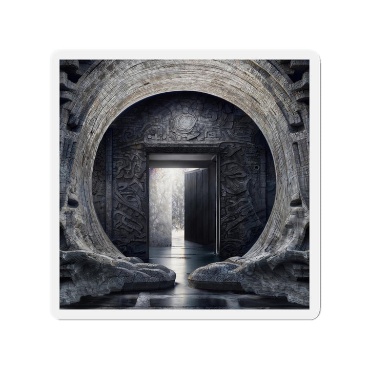 Ancient Gateway Contrast - Die-cut Magnet - Home Decor - g(0D·IO) - 4" x 4" - Die-Cut - 1 pc