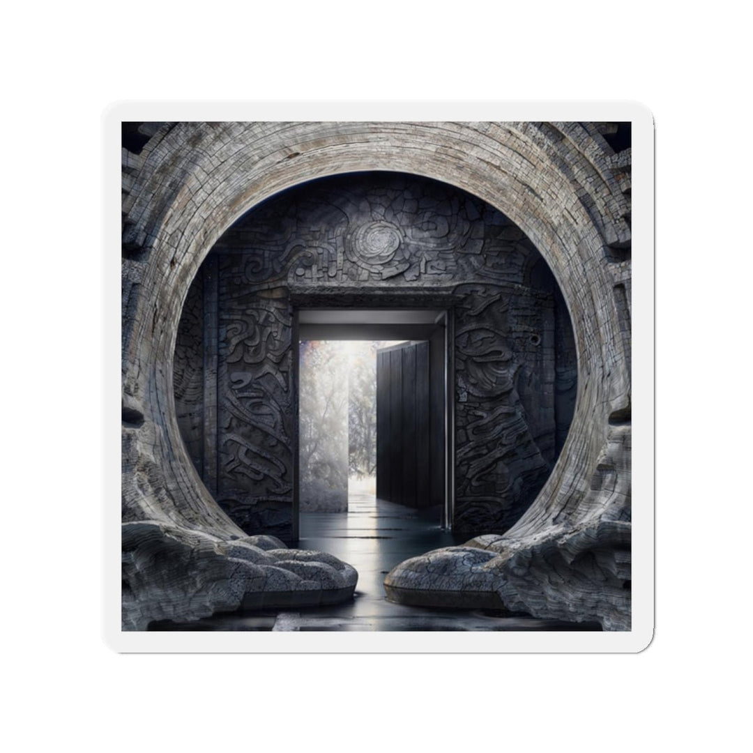 Ancient Gateway Contrast - Die-cut Magnet - Home Decor - g(0D·IO) - 2" x 2" - Die-Cut - 1 pc