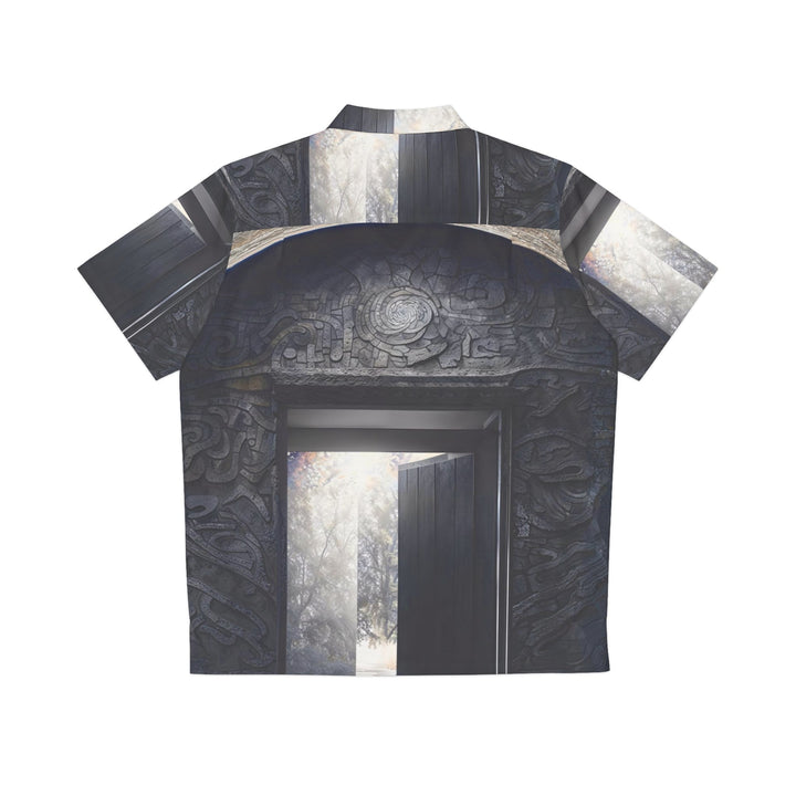 Ancient Gateway Contrast - Men's Hawaiian Shirt - All Over Prints - g(0D·IO) - S - Black -