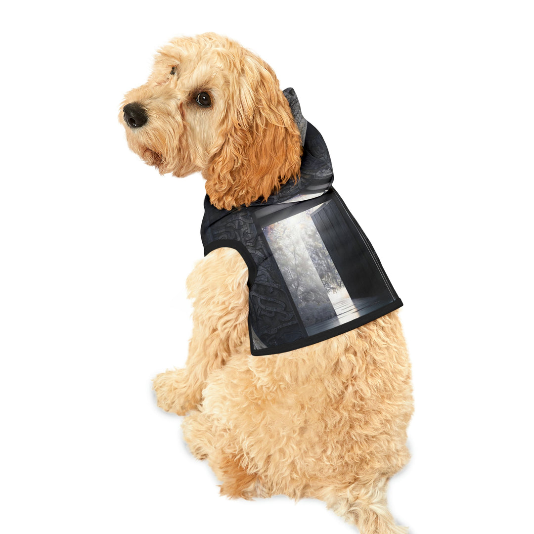 Ancient Gateway Contrast - Pet Hoodie - Pets - g(0D·IO) - XXS - Black Rib -