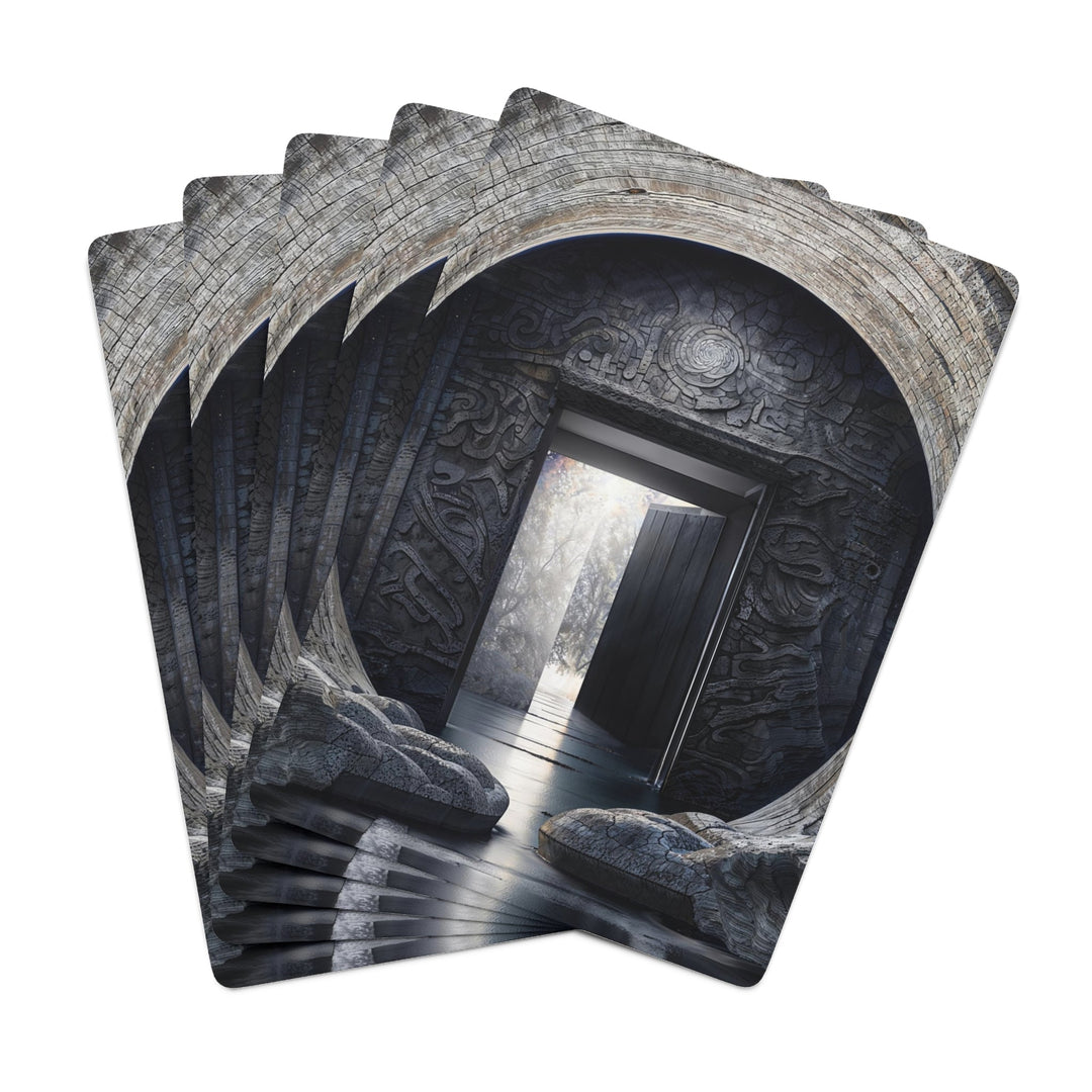 Ancient Gateway Contrast - Poker Cards - Paper products - g(0D·IO) - 2.47" x 3.47" - White - Semi Glossy