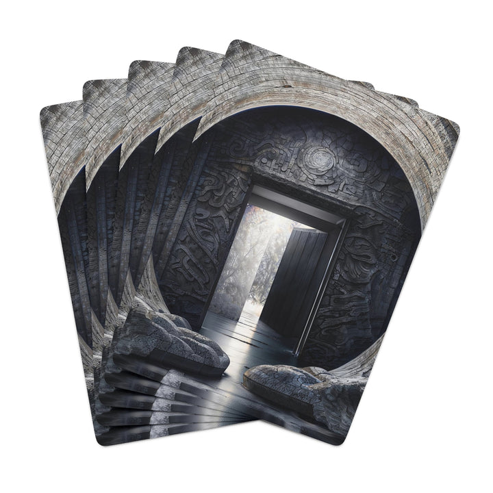 Ancient Gateway Contrast - Poker Cards - Paper products - g(0D·IO) - 2.47" x 3.47" - White - Semi Glossy