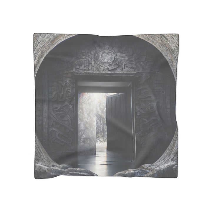 Ancient Gateway Contrast - Poly Scarf - Accessories - g(0D·IO) - Poly chiffon - 50" × 50" -