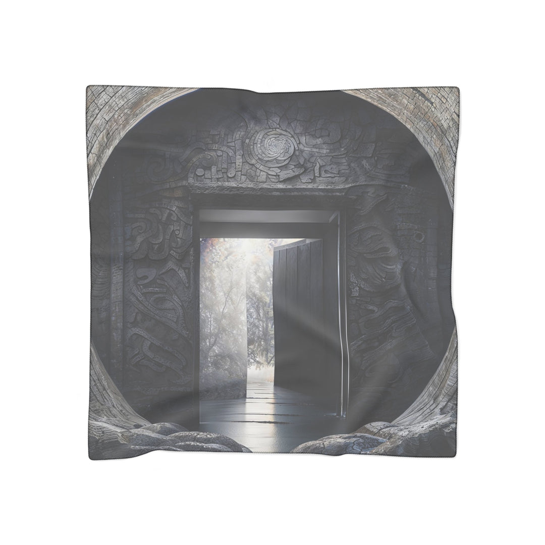 Ancient Gateway Contrast - Poly Scarf - Accessories - g(0D·IO) - Poly voile - 50" × 50" -